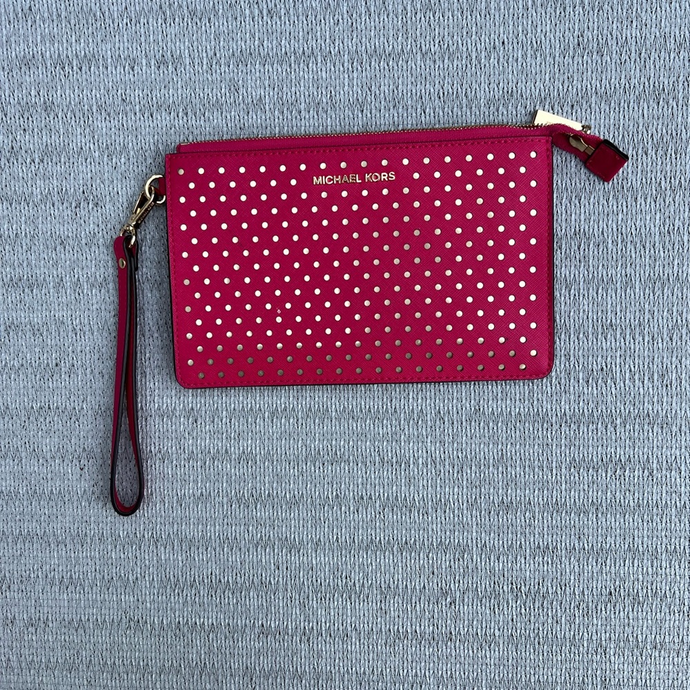 Pink wristlet Michael Kors